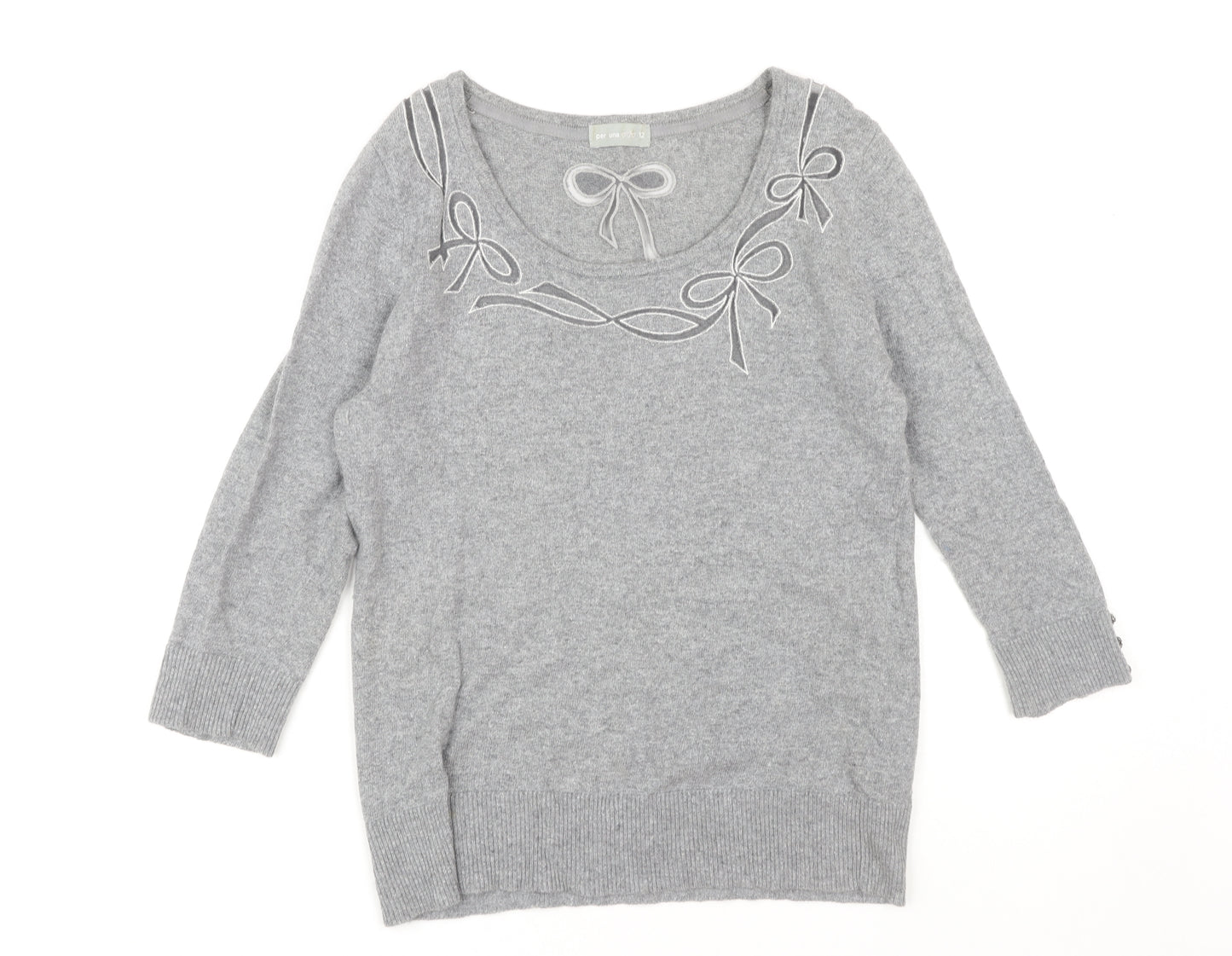 Per Una Women's Grey Size 12 Pullover Jumper