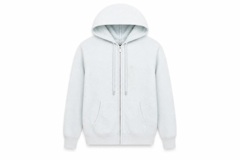 Front view of Marks & Spencer Women's Blue Hoodie, size S, Full Zip