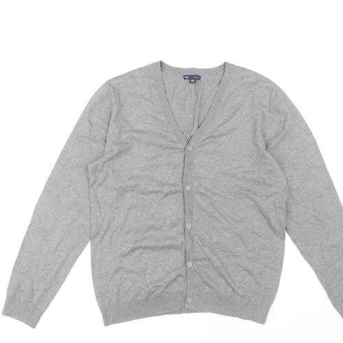 Gap Women's Grey V-Neck Cardigan, Size L