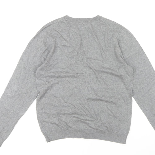 Gap Women's Grey V-Neck Cardigan, Size L