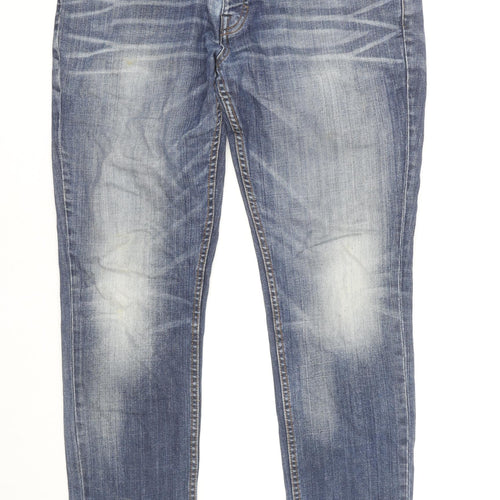 Next Men's Blue Skinny Jeans 32 Waist Mid Rise