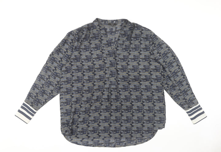Next Women's Multicoloured Geometric Blouse Size 16