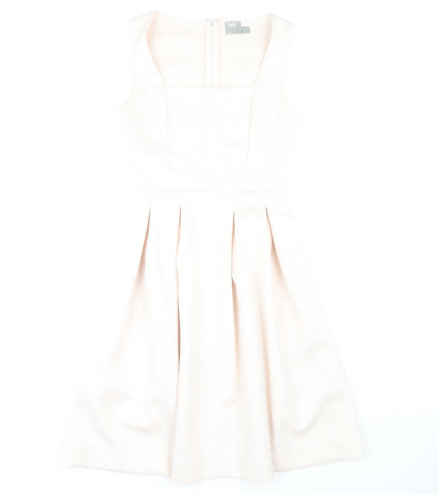 ASOS Women's Ivory Midi A-Line Dress Size 8