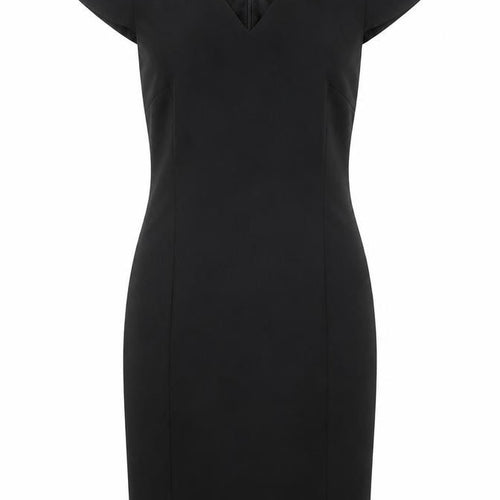 H&M Women's Black Short Sleeve V-Neck Dress Size 10