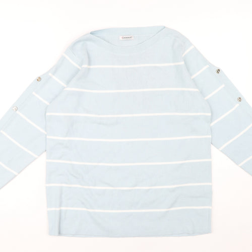 Damart Women's Blue Striped Pullover Jumper Size 14