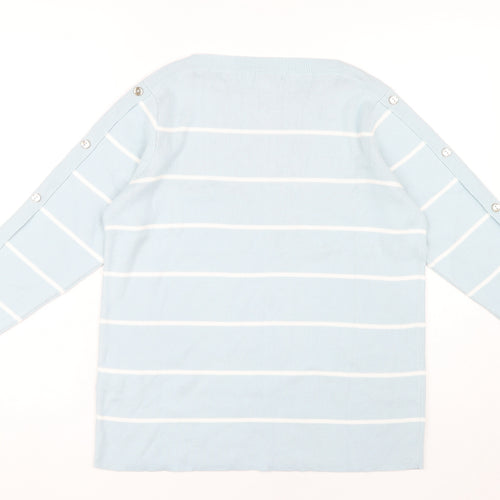 Damart Women's Blue Striped Pullover Jumper Size 14
