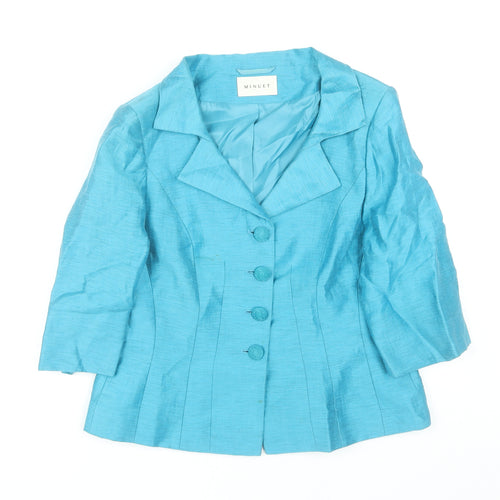 Minuet Women's Blue Blazer 14 Business Casual Buttoned