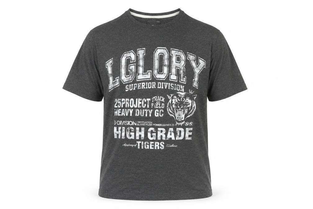 Officers Club Men's Grey XL Sporty Graphic T-Shirt