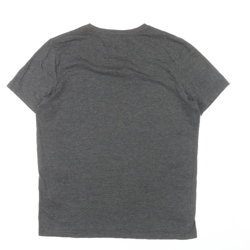 Officers Club Men's Grey XL Sporty Graphic T-Shirt