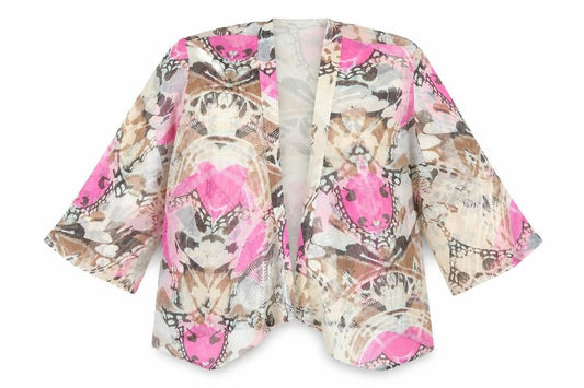 Front view of Gray & Osbourn Women's Multicoloured Kimono Jacket, size 18