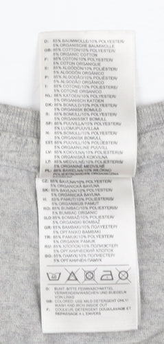 Adidas Men's Grey Logo T-Shirt L Sports Jersey