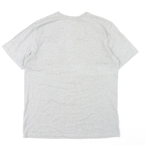 Nike Men's Grey Cotton XL Graphic Logo T-Shirt