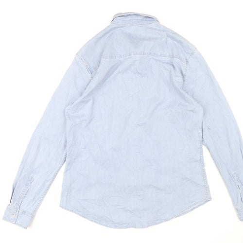 Topman Men's Blue XL Button-Up Casual Shirt