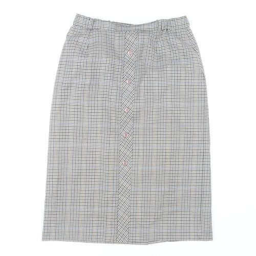 Ian Women's Multicoloured Size 14 Wool Midi Skirt