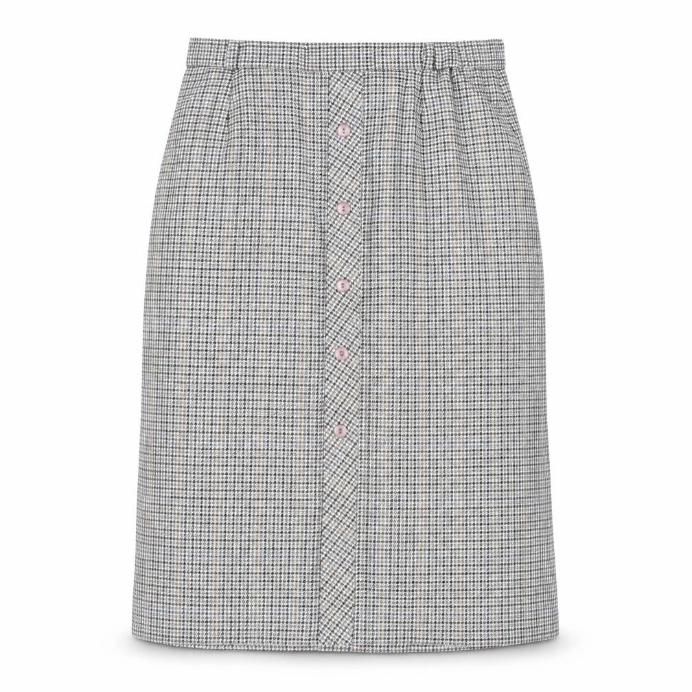 Front view of Ian Women's Multicoloured, size 14, Wool Midi Skirt