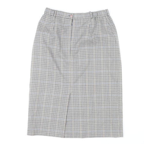 Ian Women's Multicoloured Size 14 Wool Midi Skirt