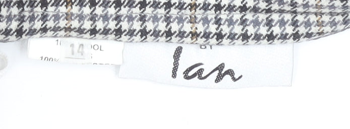 Ian Women's Multicoloured Size 14 Wool Midi Skirt