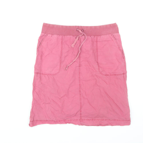 White Stuff Women’s Pink Drawstring Skirt, Size 12