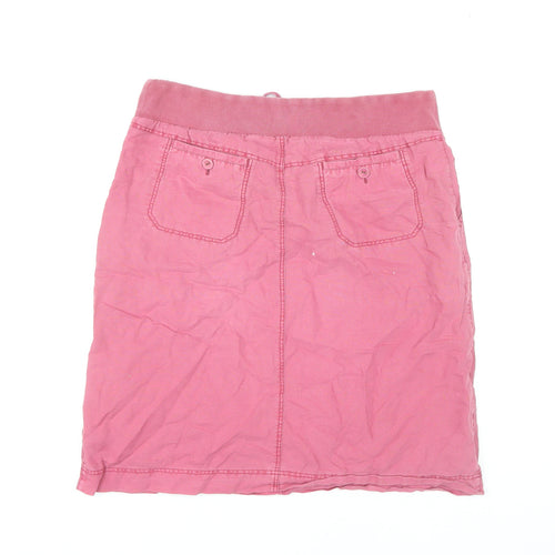 White Stuff Women’s Pink Drawstring Skirt, Size 12