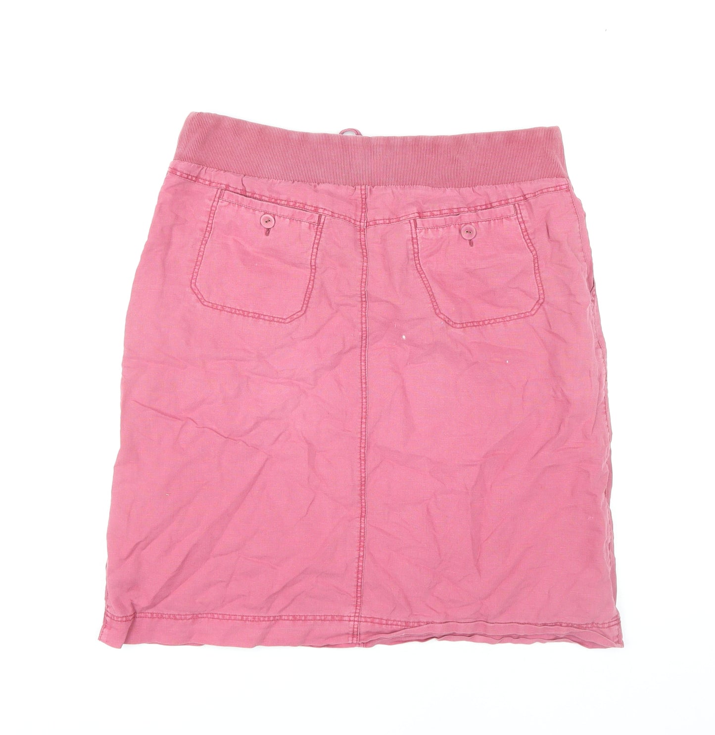 White Stuff Women’s Pink Drawstring Skirt, Size 12