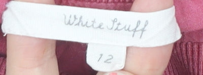 White Stuff Women’s Pink Drawstring Skirt, Size 12