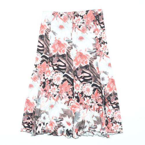 Charlotte Gold Women's Floral Midi A-Line Skirt Size 12