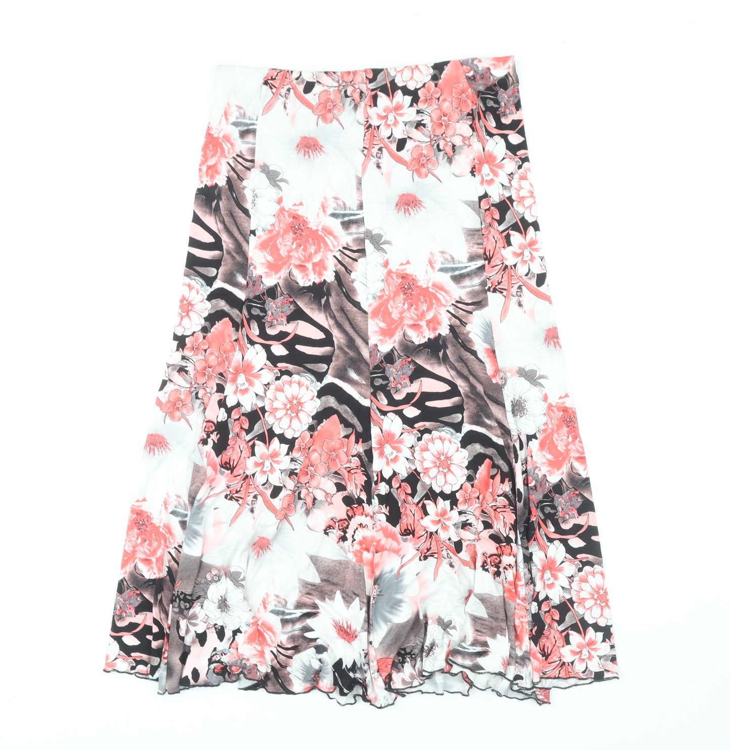 Charlotte Gold Women's Floral Midi A-Line Skirt Size 12