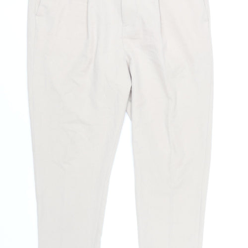 ASOS DESIGN Men Beige Trousers, Size L, Straight Leg