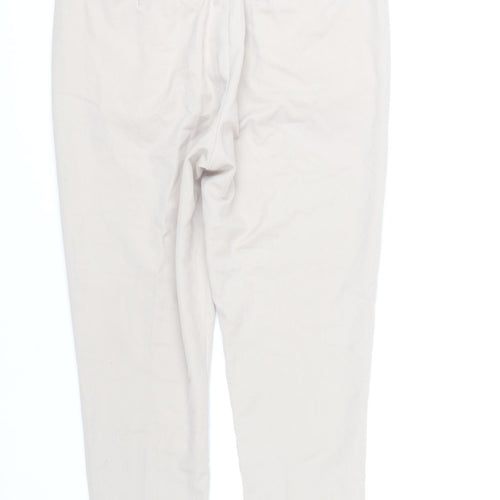 ASOS DESIGN Men Beige Trousers, Size L, Straight Leg