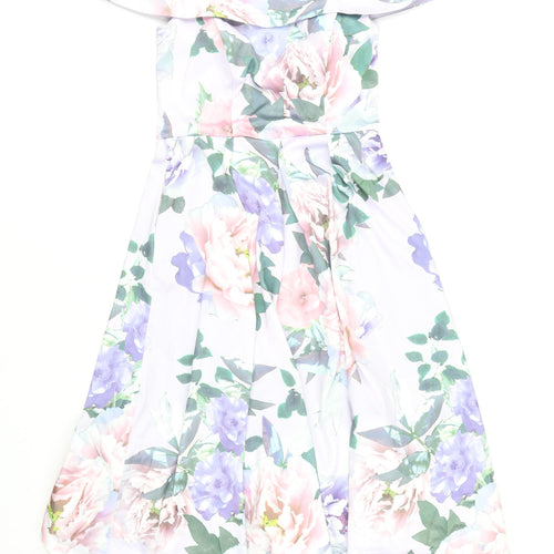 Debenhams Women's Multicoloured Off-Shoulder Dress Size 12