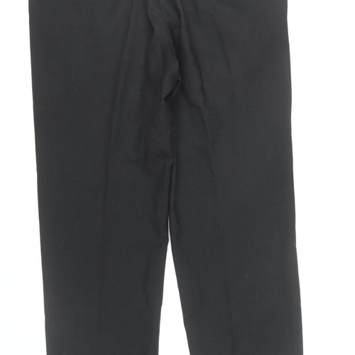 Marks and Spencer Men's Black Wool Formal Trousers