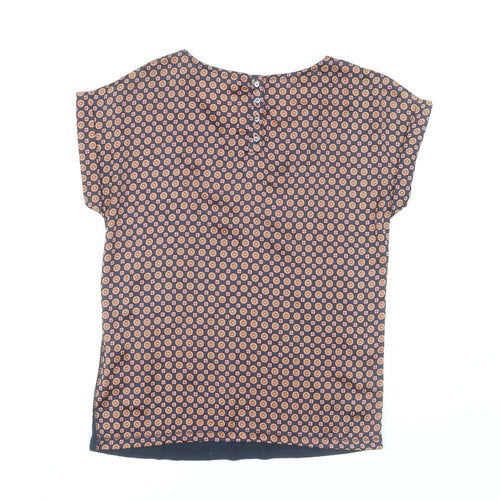 Tommy Hilfiger Women's Blue Geometric Blouse S