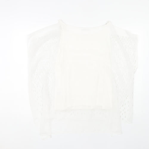 Roman Women White Size 10 Blouse