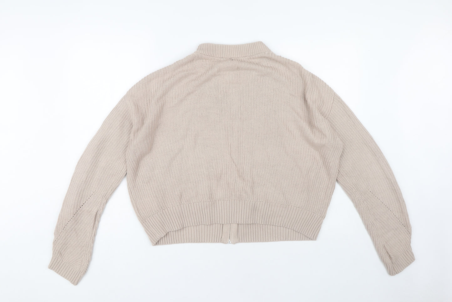 H&M Women's Beige Full Zip Jacket Size 14