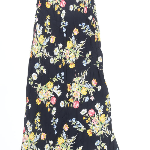 Miss Selfridge Women's Black Floral Maxi Dress Size 12