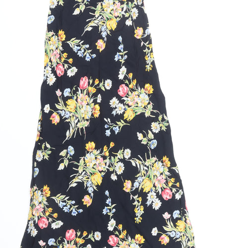 Miss Selfridge Women's Black Floral Maxi Dress Size 12