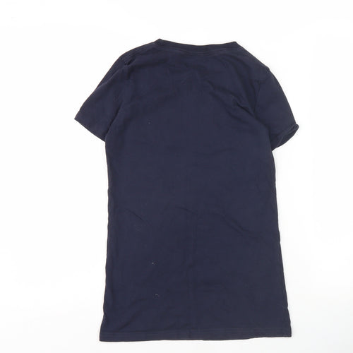 League Collegiate Blue T-Shirt, M, Unisex, Slim Fit, Casual