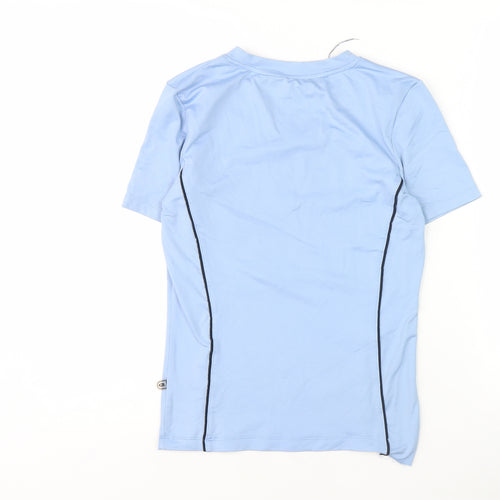 Cranesports Women's Blue V-Neck T-Shirt 8-10
