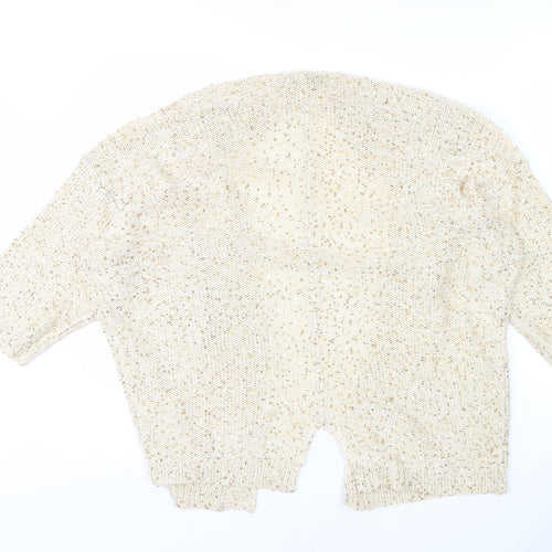 South Women's Beige Sequin Cardigan, Size 16