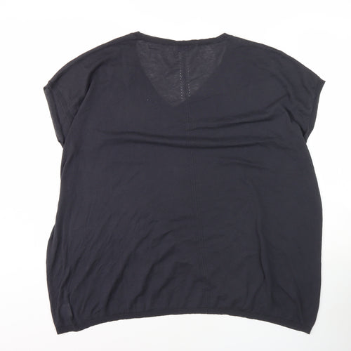 Brora Women's Black V-Neck Top One Size