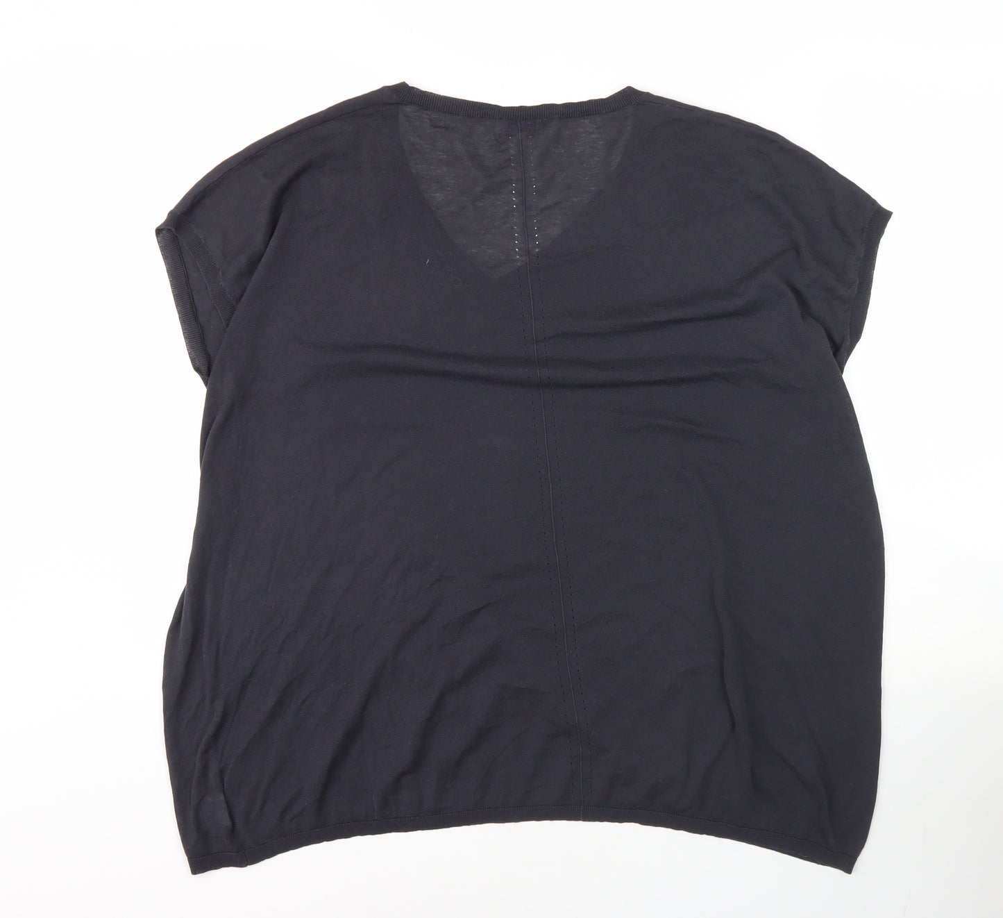 Brora Women's Black V-Neck Top One Size