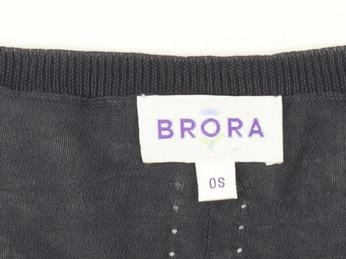 Brora Women's Black V-Neck Top One Size