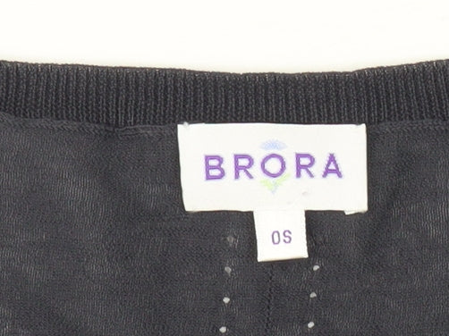 Brora Women's Black V-Neck Top One Size
