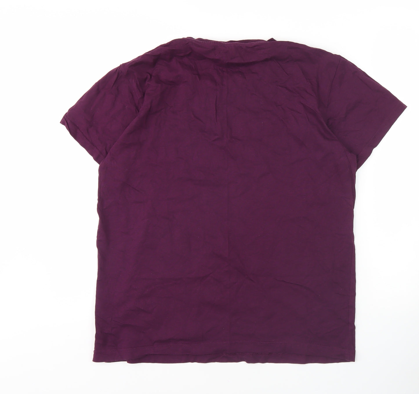 Pierre Cardin Men's Purple Graphic T-Shirt, M, Crew Neck