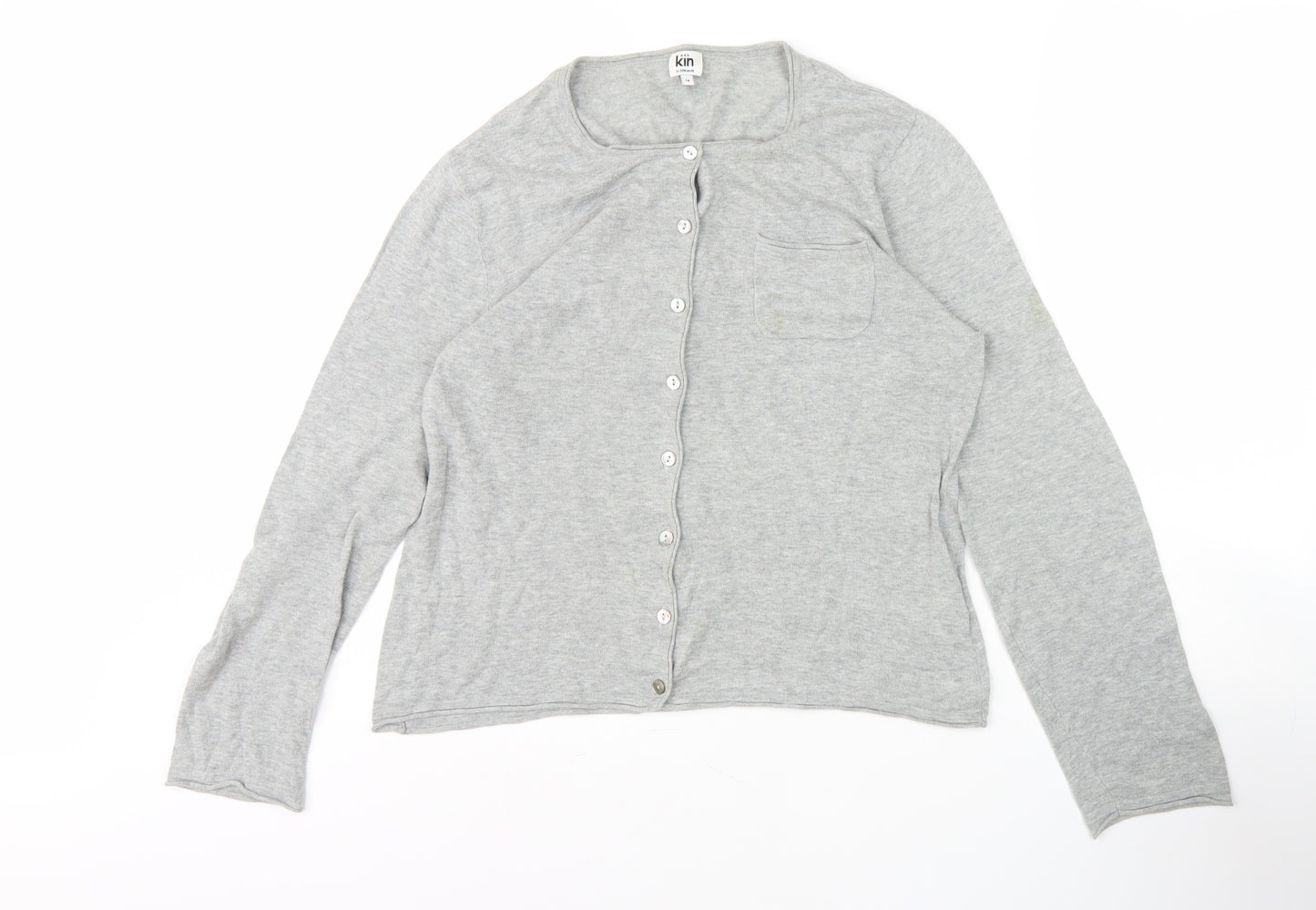 Kin by John Lewis Women's Grey Button-Up in Size 14