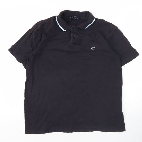 French Connection Men's Black Polo Shirt M