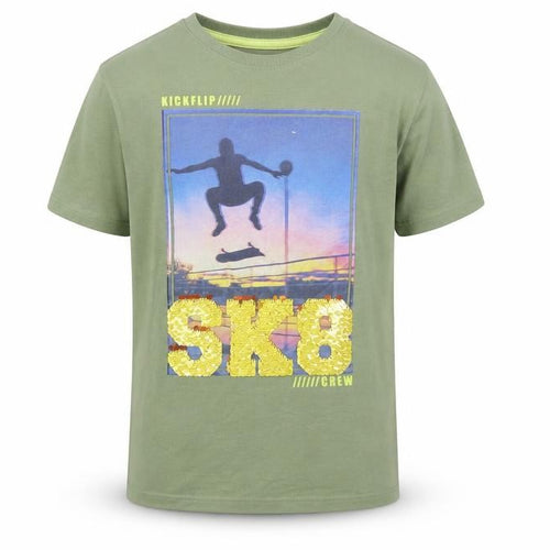Marks and Spencer Boys Green Skateboard T-Shirt 11-12 Years