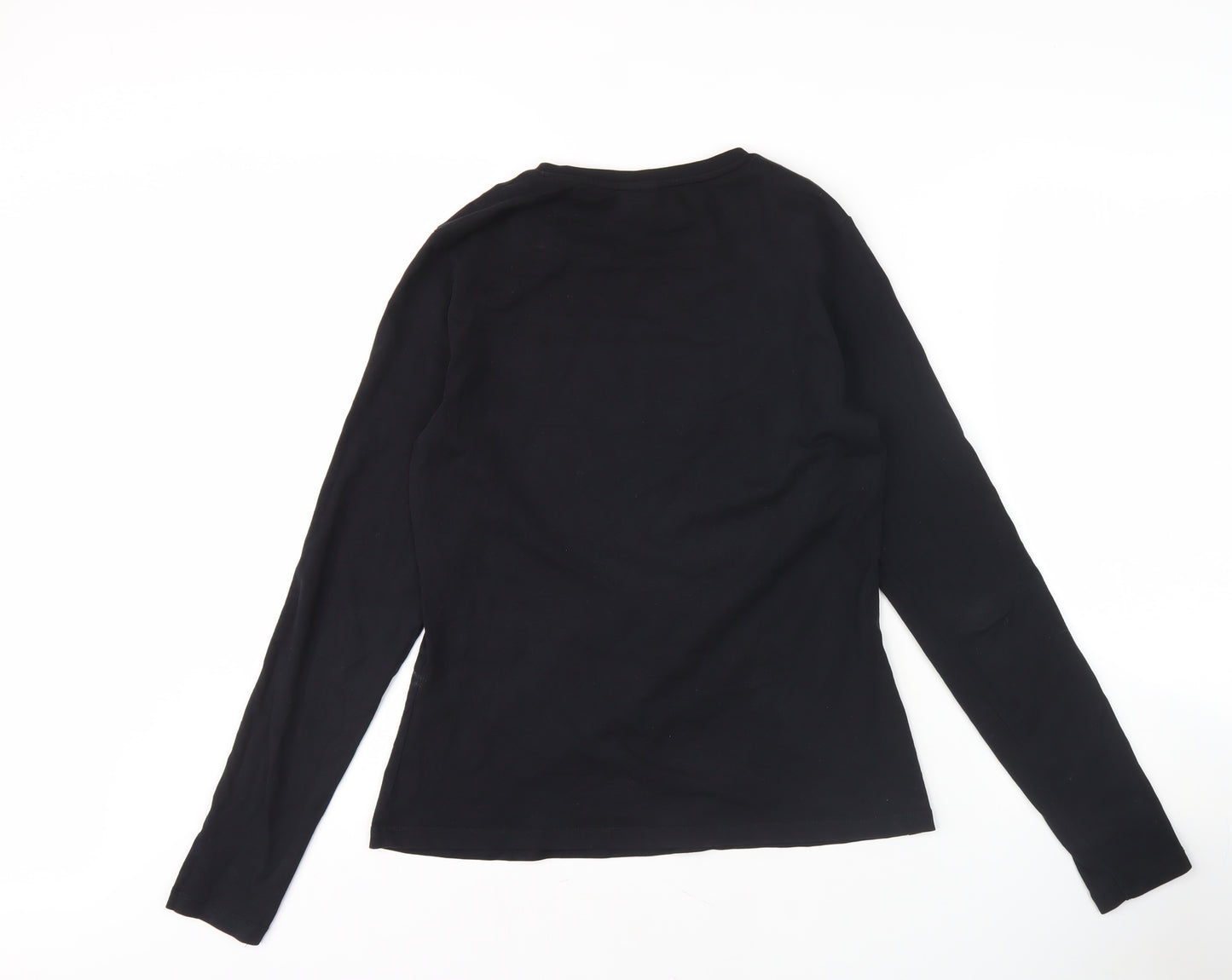 ASOS Women's Black Long Sleeve Crew Neck Top Size 12