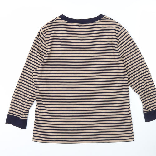 Viyella Women's Striped T-Shirt Beige M