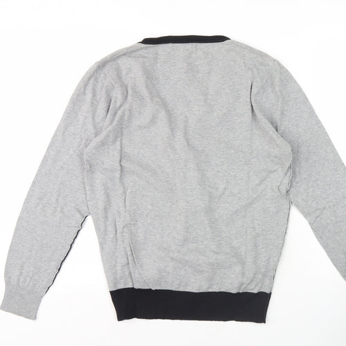 Zara Youth Boys Grey Cardigan, L Size, Cotton Blend